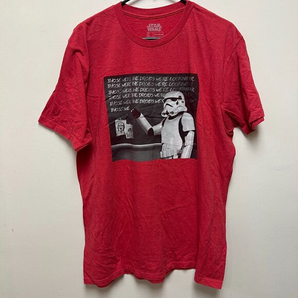 Star Wars Other - Star Wars Mens Those Were The Droids We're Looking For Funny Tee Shirt XL RED